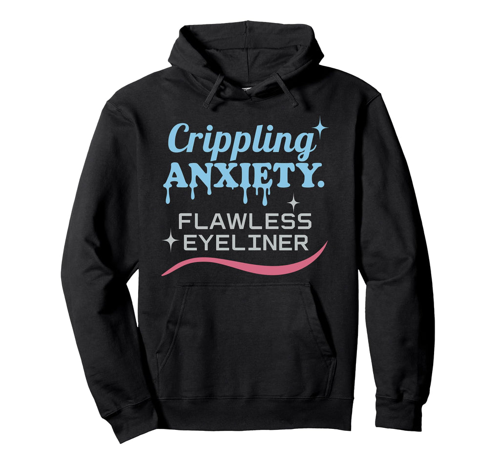 Hot Anxiety Glam Therapy Overthinking Hoodie - Minimalist Print Unisex - T-Shirt, Sweatshirt, Hoodie