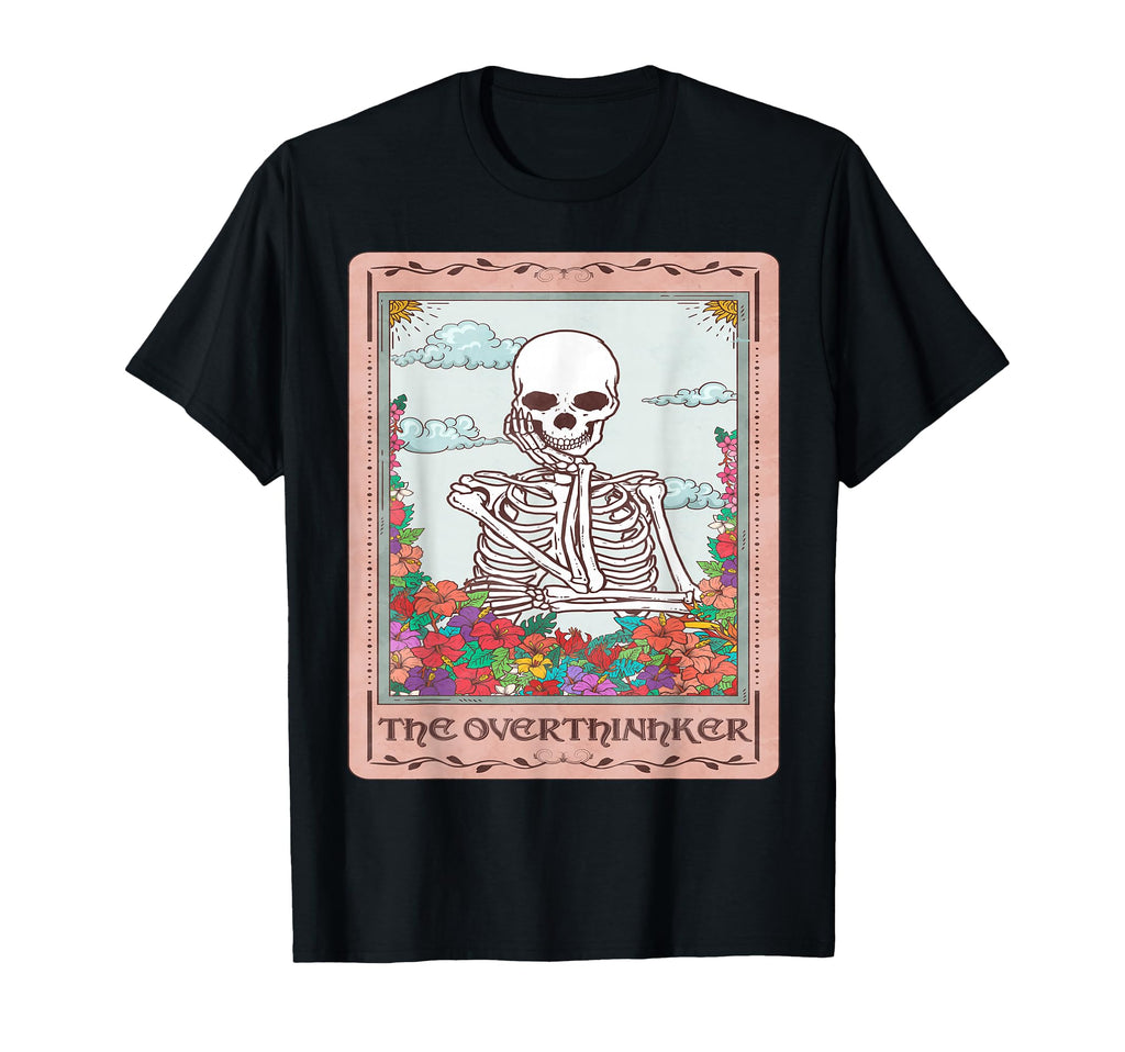 Professional Overthinker Colorful Skull T-Shirt - Trendy Graphic Unisex - T-Shirt, Sweatshirt, Hoodie