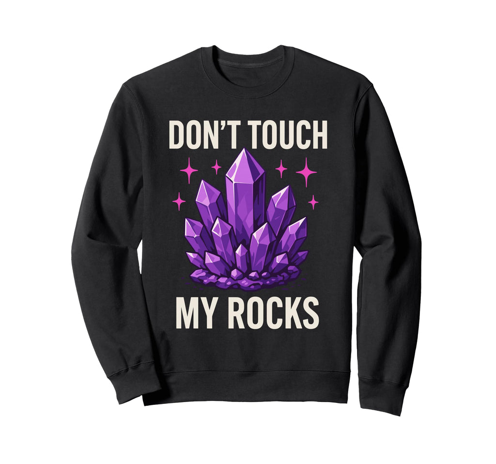 Amethyst Addict Healing Crystal Sweatshirt - Fun Novelty Design Men Women - T-Shirt, Sweatshirt, Hoodie
