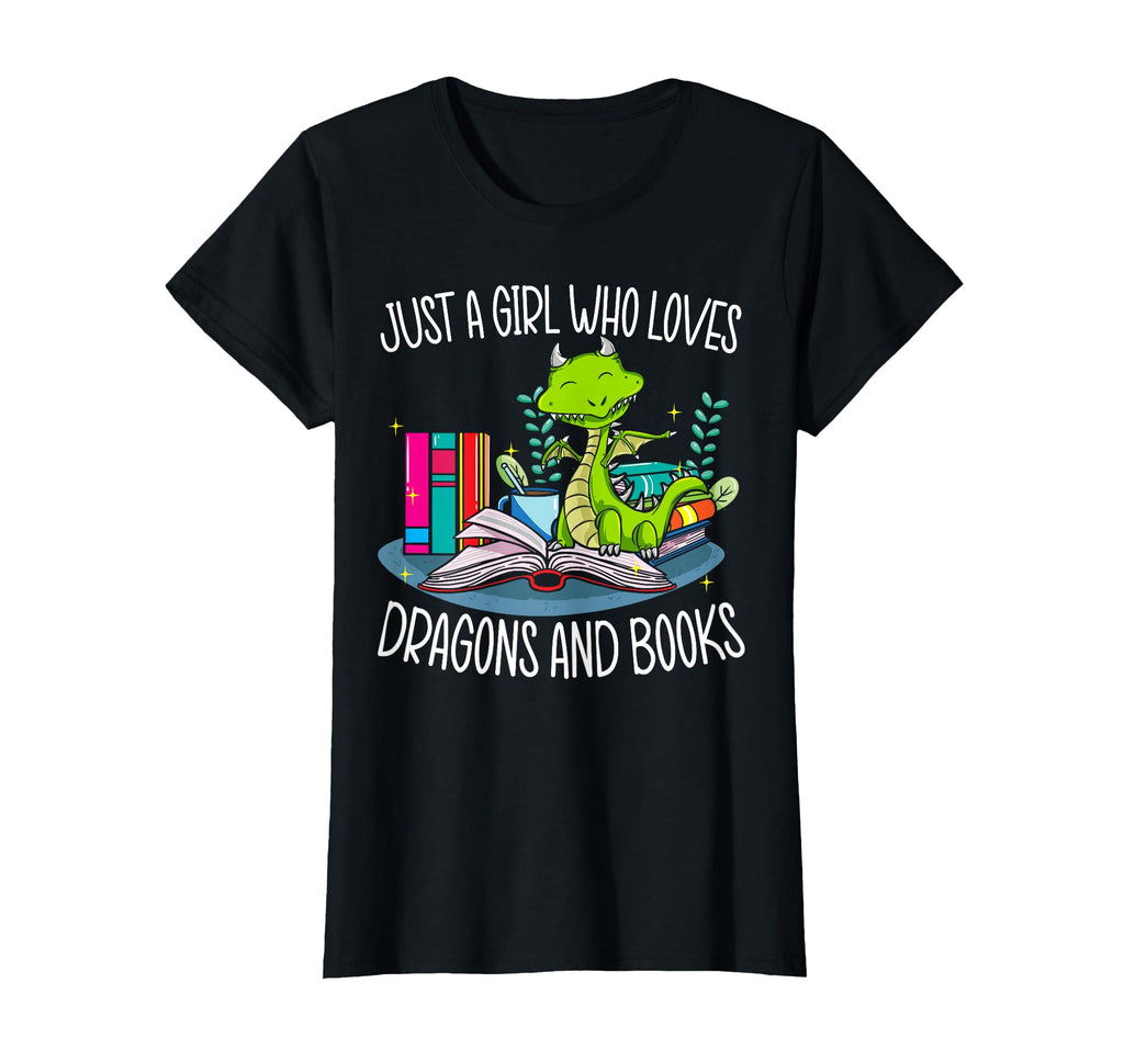 Just Who Loves Dragons And Books T-Shirt - Minimalist Print Unisex - T-Shirt, Sweatshirt, Hoodie