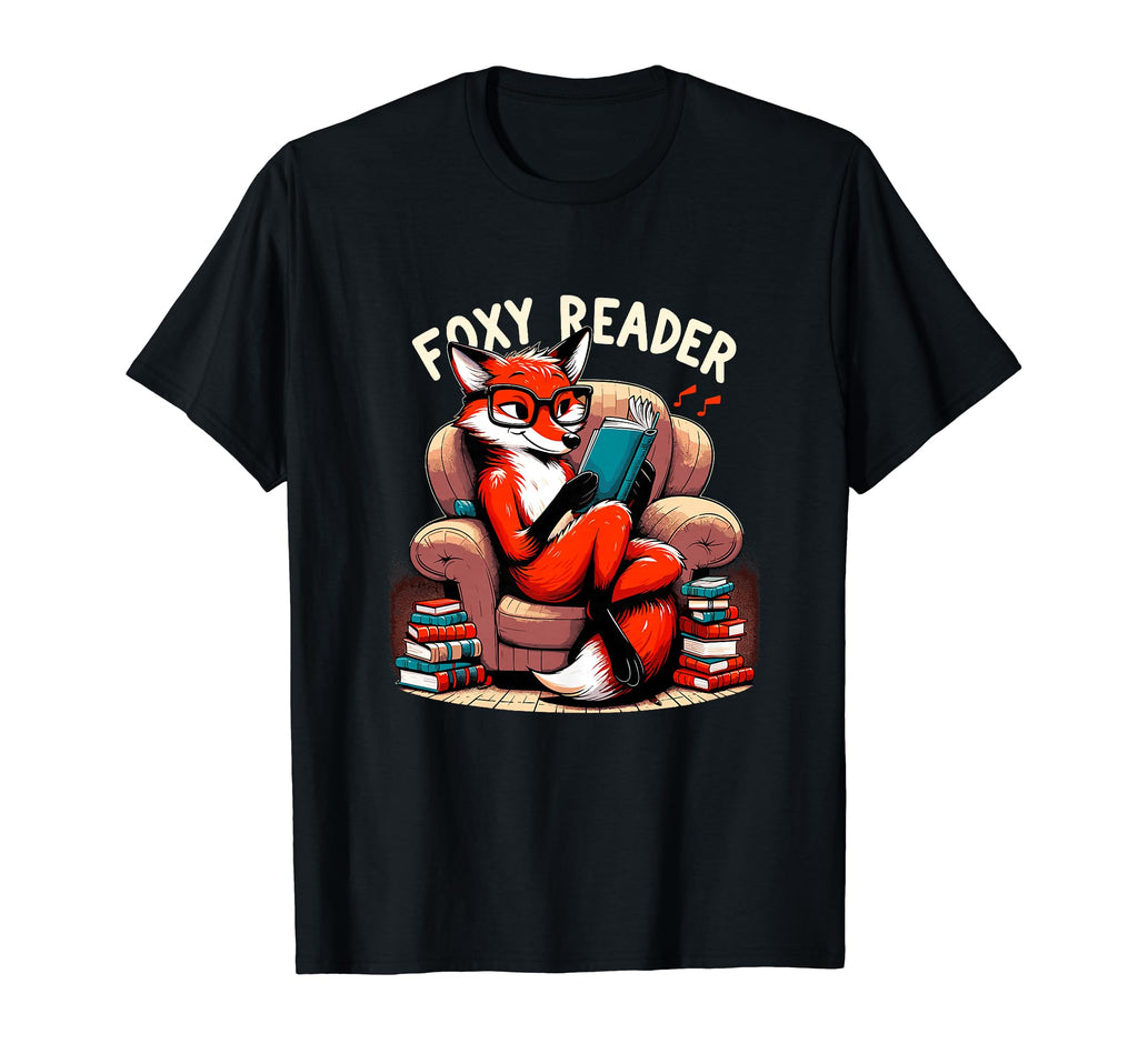 Funny Clever Fox Book Lover T-Shirt - Fun Novelty Design for Adults - T-Shirt, Sweatshirt, Hoodie