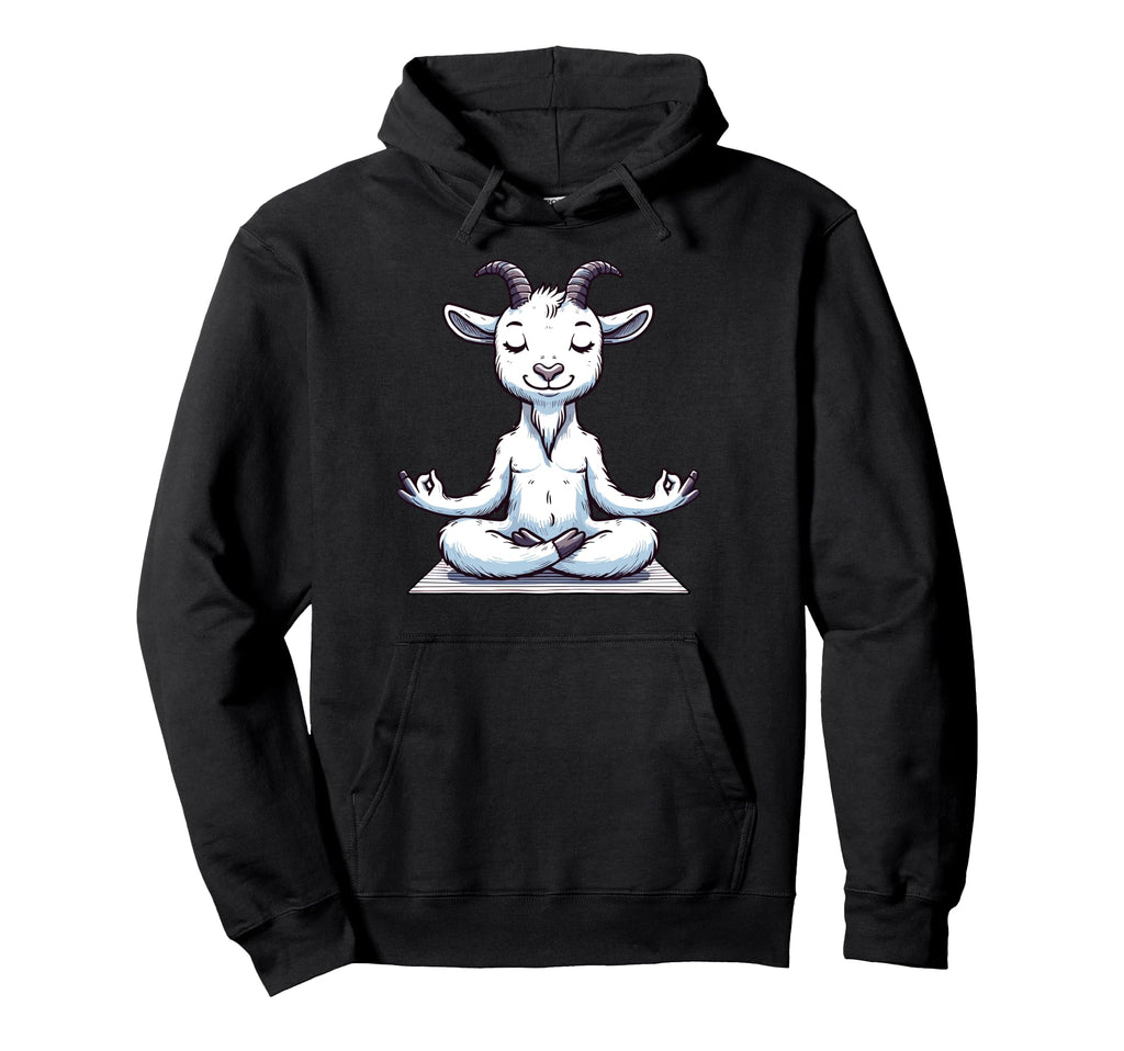 Meditation Goat Yoga Pose Relaxing Animal Hoodie - Streetwear Style Unisex - T-Shirt, Sweatshirt, Hoodie