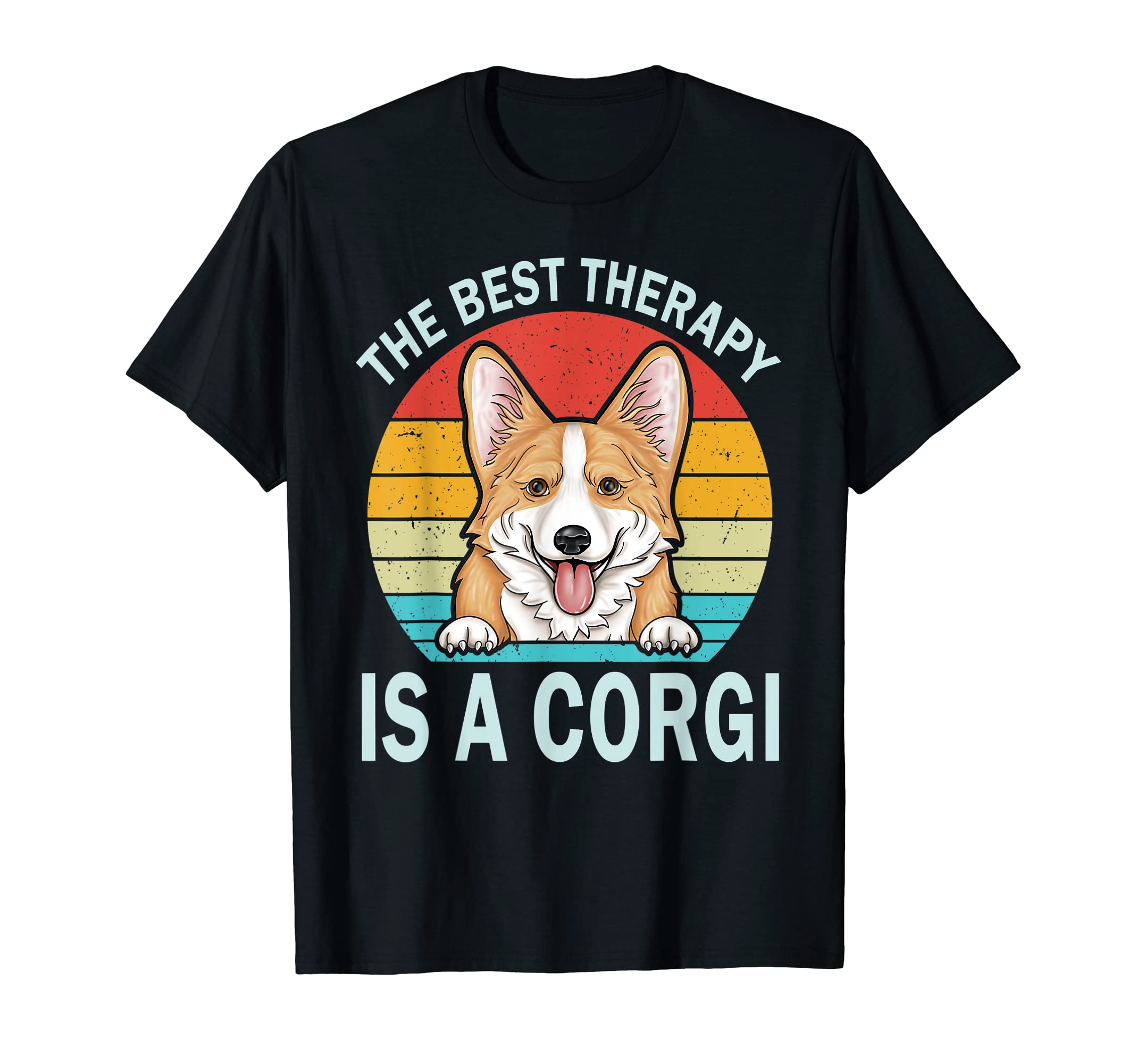 Best Therapy Is Corgi Pembroke Welsh T-Shirt - Trendy Graphic Men Women - T-Shirt, Sweatshirt, Hoodie