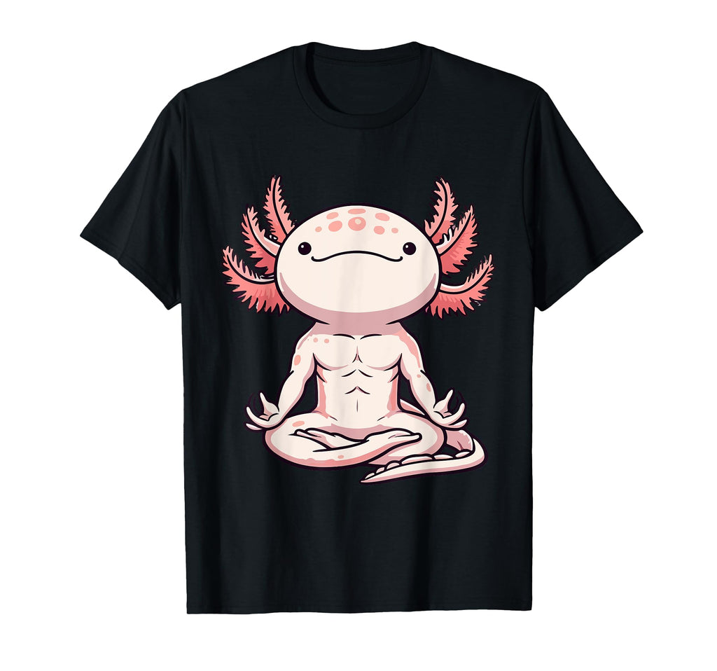 Meditation Axolotl Yoga Pose T-Shirt - Casual Everyday Wear Men Women - T-Shirt, Sweatshirt, Hoodie