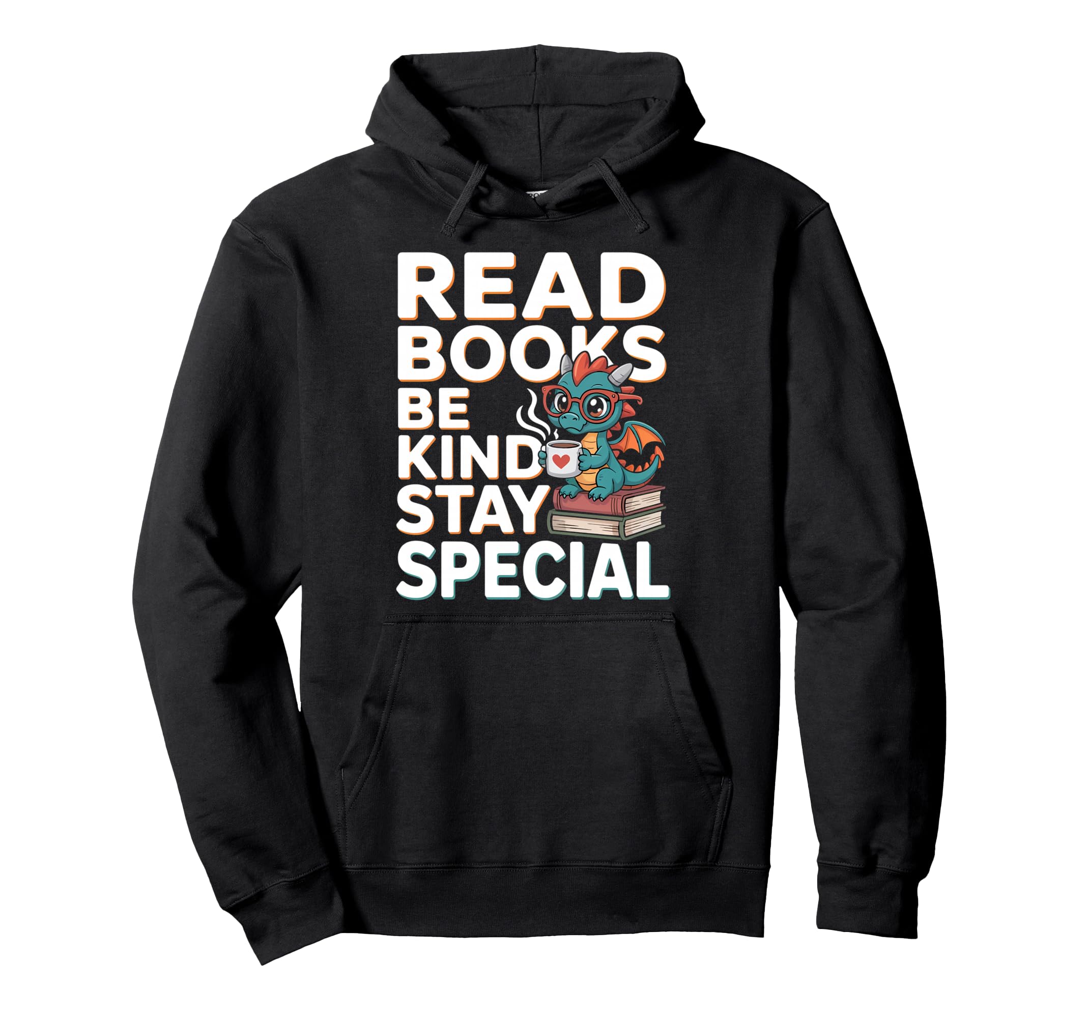 Book Lovers Reading Dragon Reading Hoodie - Aesthetic Graphic Men Women - T-Shirt, Sweatshirt, Hoodie