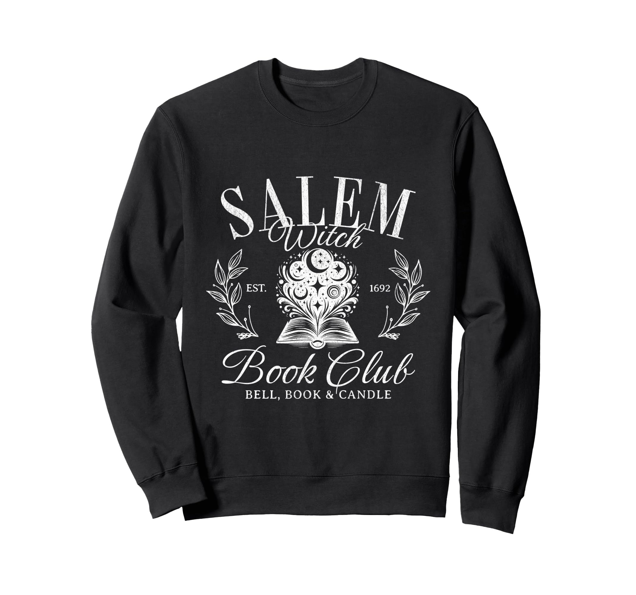 Salem Witch Book Club Reading Spooky Sweatshirt - Unique Graphic Men Women - T-Shirt, Sweatshirt, Hoodie