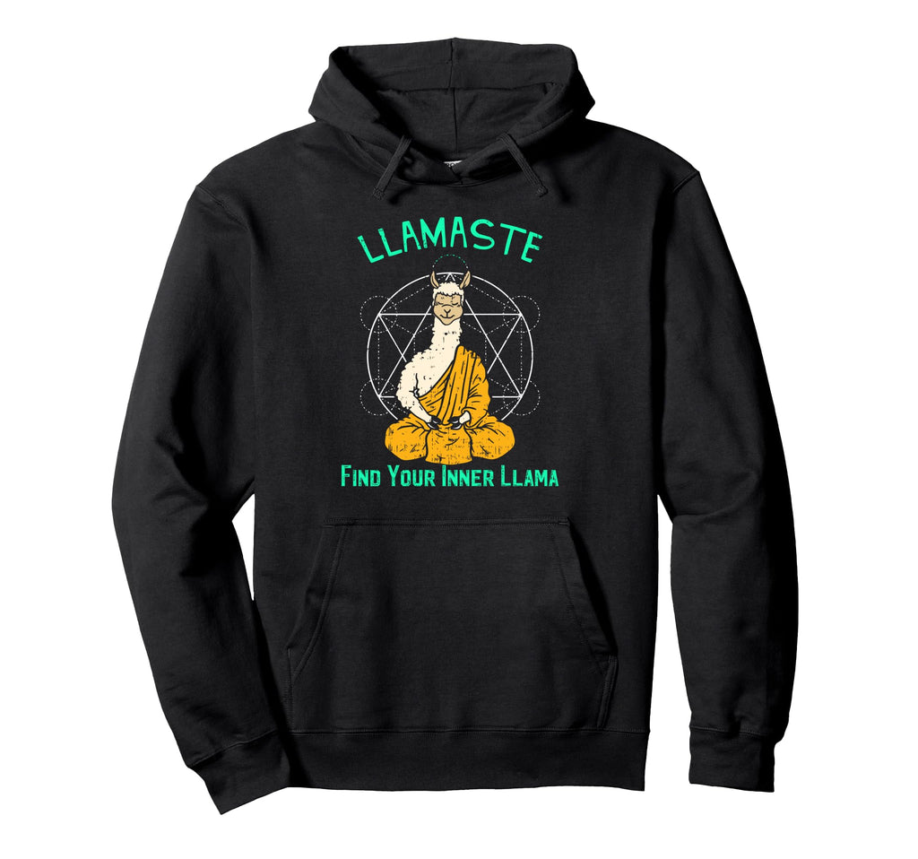 Llamaste Find Your Inner Llama Namaste Hoodie - Minimalist Print Unisex - T-Shirt, Sweatshirt, Hoodie