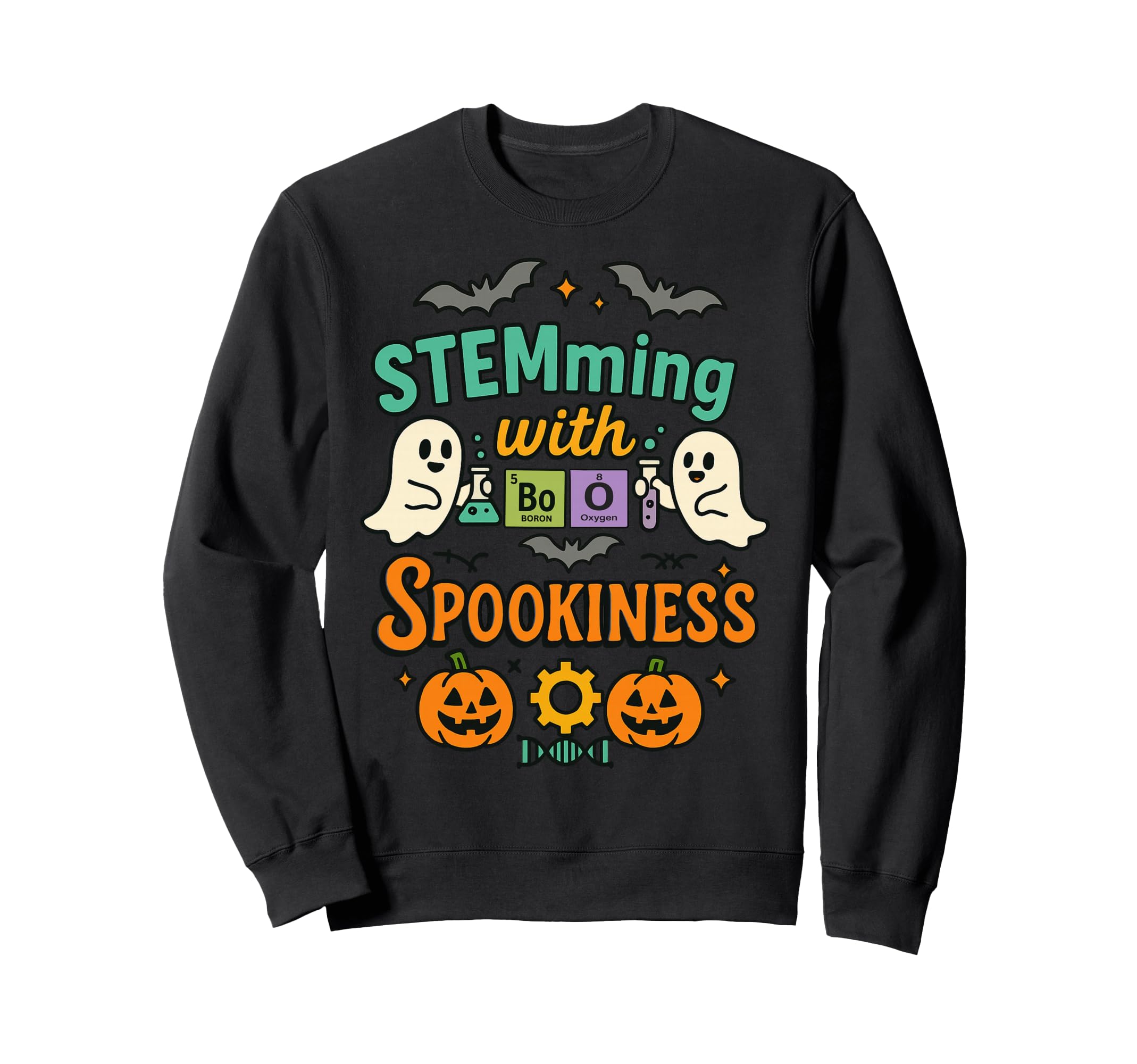 Halloween Stem Science Teacher Sweatshirt - Minimalist Print for Adults - T-Shirt, Sweatshirt, Hoodie