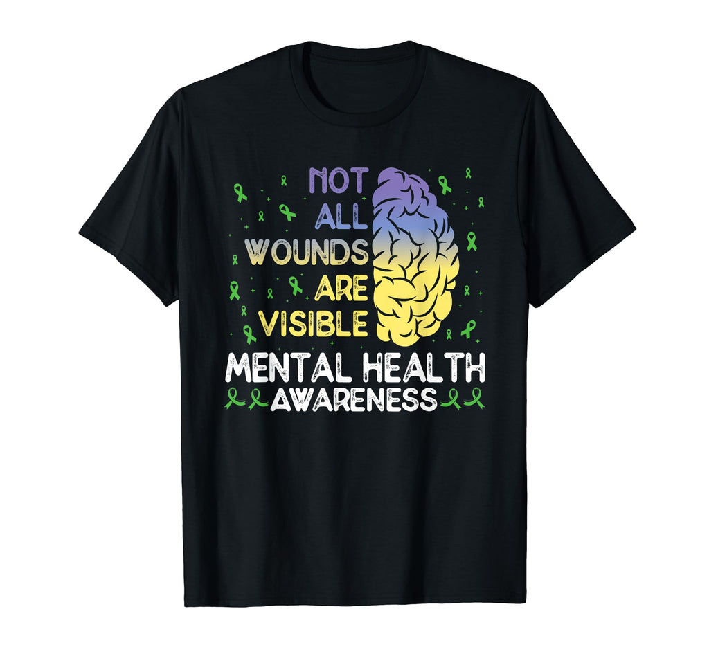 Not All Wounds Are Visible Mental T-Shirt - Unique Graphic for Adults - T-Shirt, Sweatshirt, Hoodie