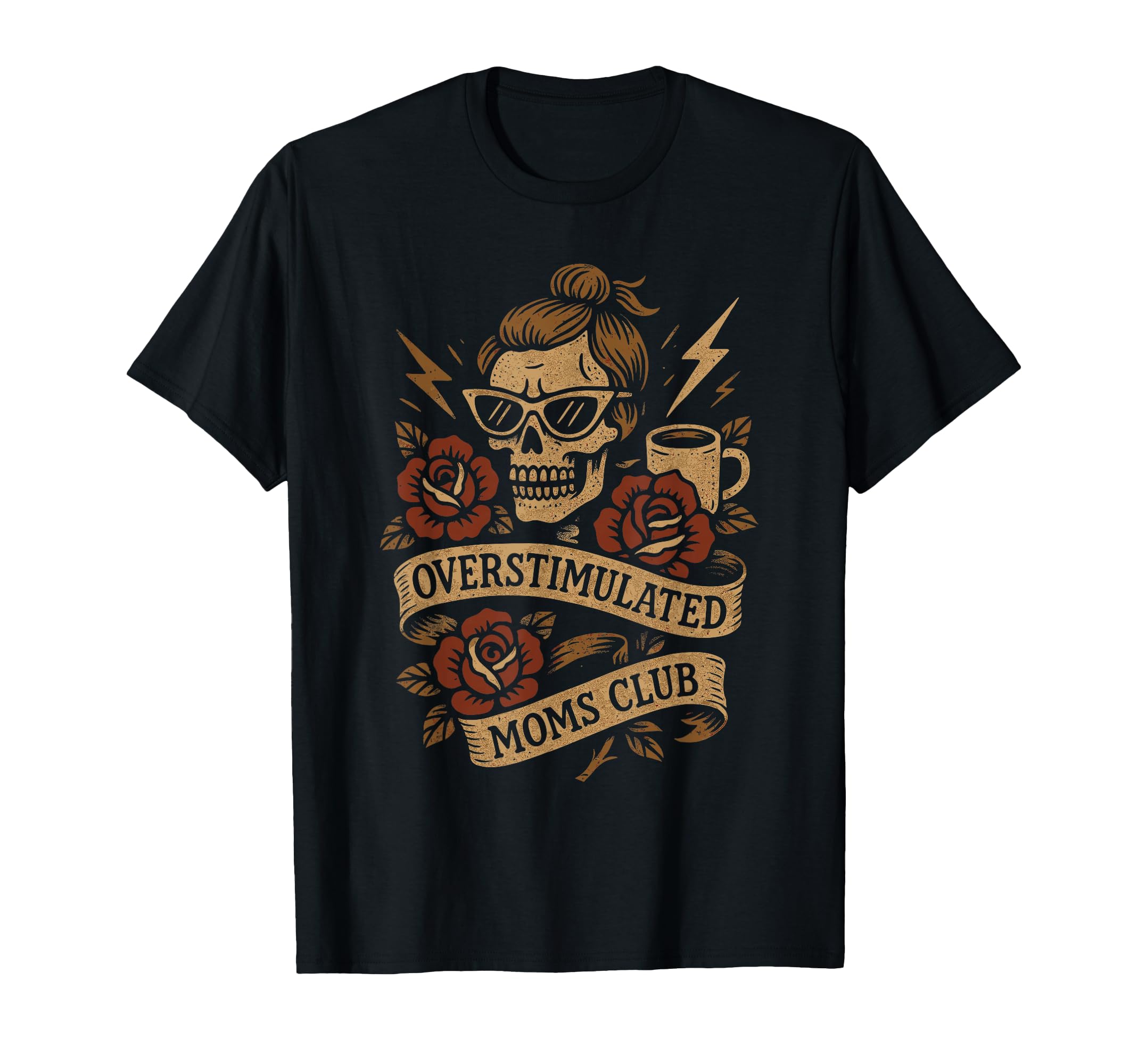 Overstimulated Moms Club Groovy T-Shirt - Minimalist Print Unisex - T-Shirt, Sweatshirt, Hoodie