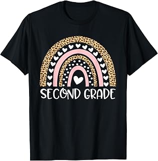2nd Grade Boho Rainbow Leopard Back to School Teacher Girl T-Shirt Unisex T-shirt, Sweatshirt, Hoodie, Long Sleeve Tee - T-Shirt, Sweatshirt, Hoodie