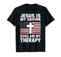 Jesus Is My Savior Dogs Are My T-Shirt - Casual Everyday Wear Men Women - T-Shirt, Sweatshirt, Hoodie