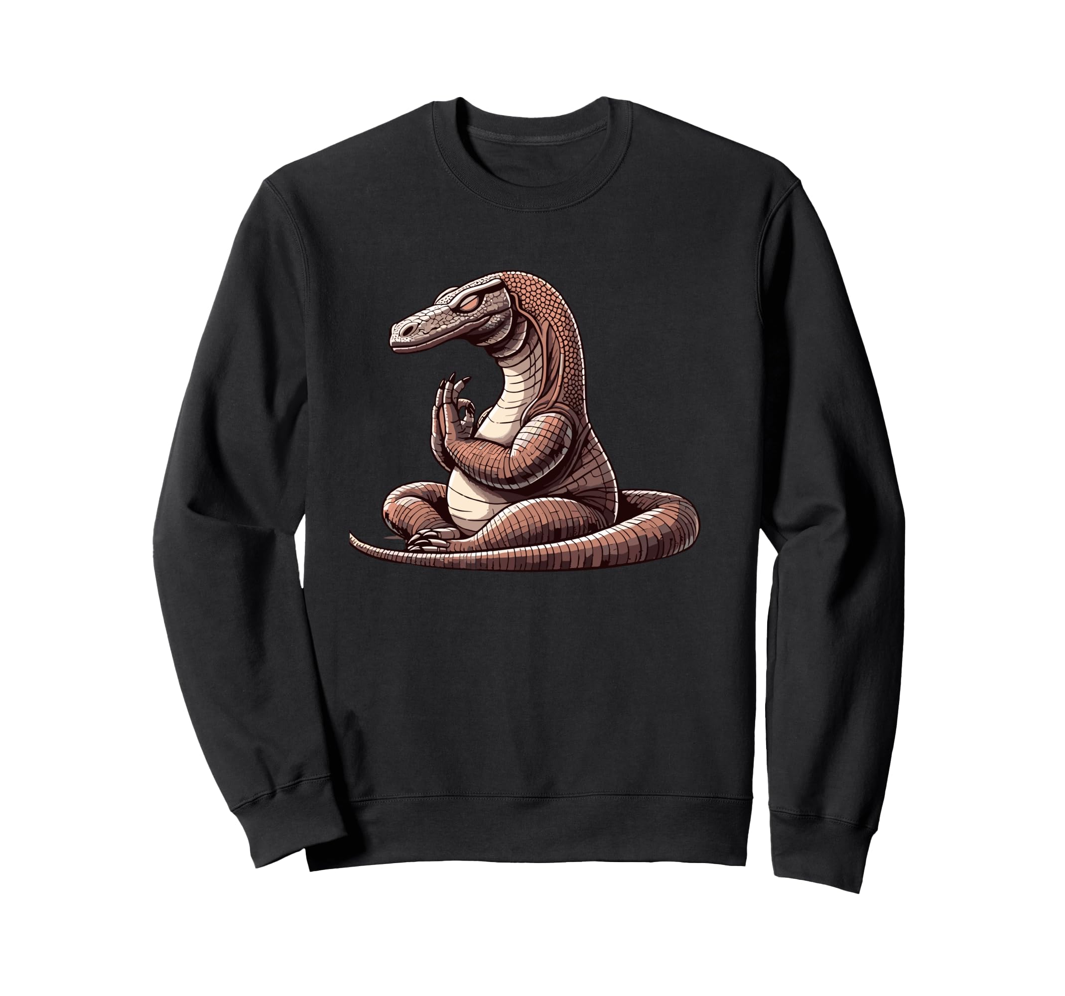 Meditation Komodo Dragon Yoga Pose Sweatshirt - Minimalist Print Unisex - T-Shirt, Sweatshirt, Hoodie
