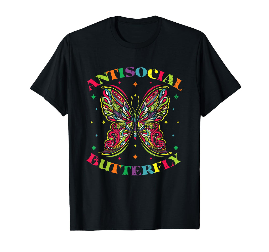 Antisocial Butterfly T-Shirt - Custom Art Print Unisex - T-Shirt, Sweatshirt, Hoodie