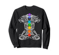 Yoga Lotus Pose Chakras Mandala Sweatshirt - Unique Graphic for Adults - T-Shirt, Sweatshirt, Hoodie
