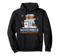 November Is National Reading Month Hoodie - Minimalist Print for Adults - T-Shirt, Sweatshirt, Hoodie