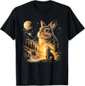 Retro Bunny Howling To The Moon 90s Easter Rabbit Unisex T-shirt, Sweatshirt, Hoodie, Long Sleeve Tee - T-Shirt, Sweatshirt, Hoodie