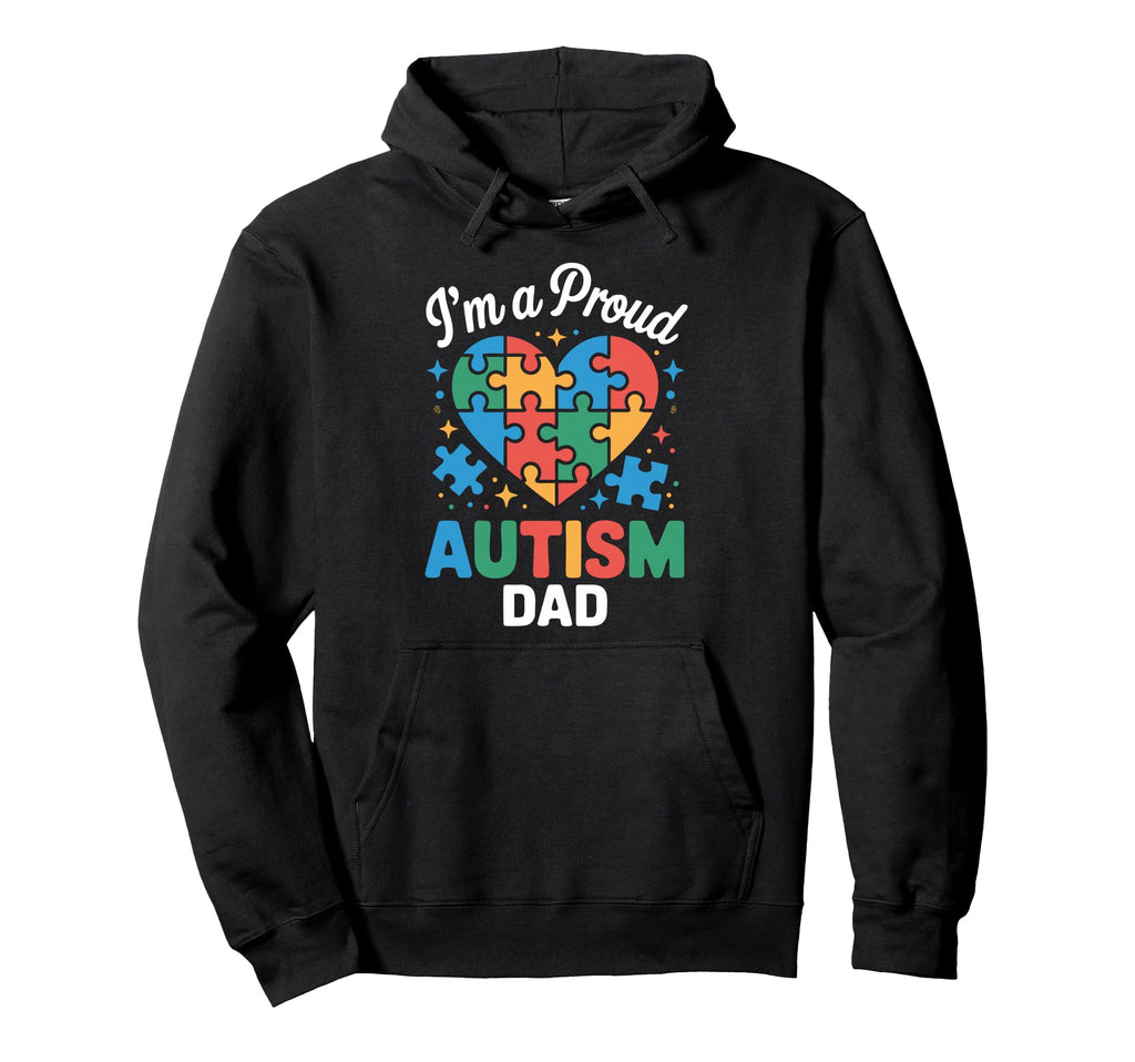 Proud Autism Dad Father Autistic Child Hoodie - Aesthetic Graphic Unisex - T-Shirt, Sweatshirt, Hoodie