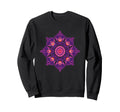 Purple Orchid Mandala Floral Sweatshirt - Fun Novelty Design Men Women - T-Shirt, Sweatshirt, Hoodie