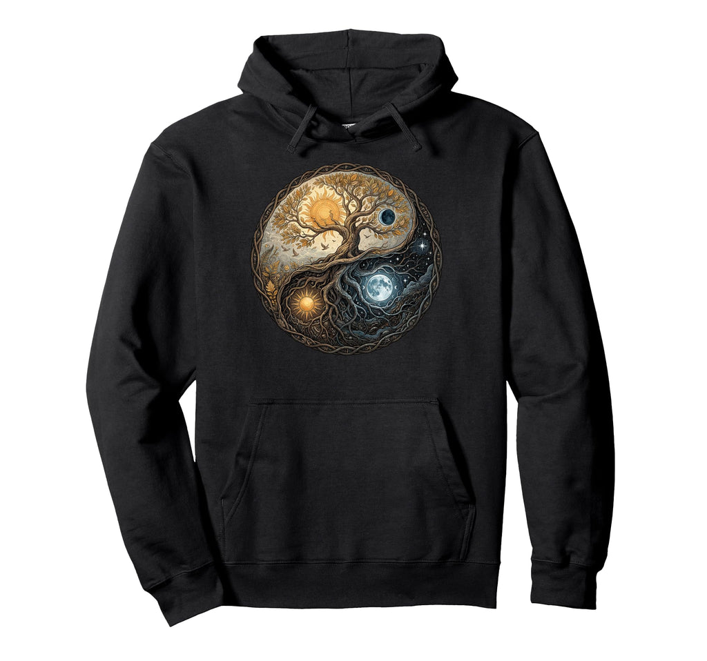 Sacred Yoga Tree Meditation Om Hoodie - Unique Graphic for Adults - T-Shirt, Sweatshirt, Hoodie