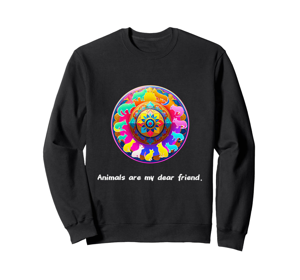 Animals Are My Best Friends Sweatshirt - Minimalist Print for Adults - T-Shirt, Sweatshirt, Hoodie