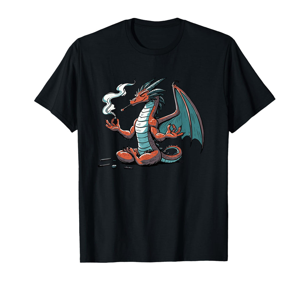 Meditation Dragon Yoga Pose Relaxing T-Shirt - Unique Graphic Men Women - T-Shirt, Sweatshirt, Hoodie