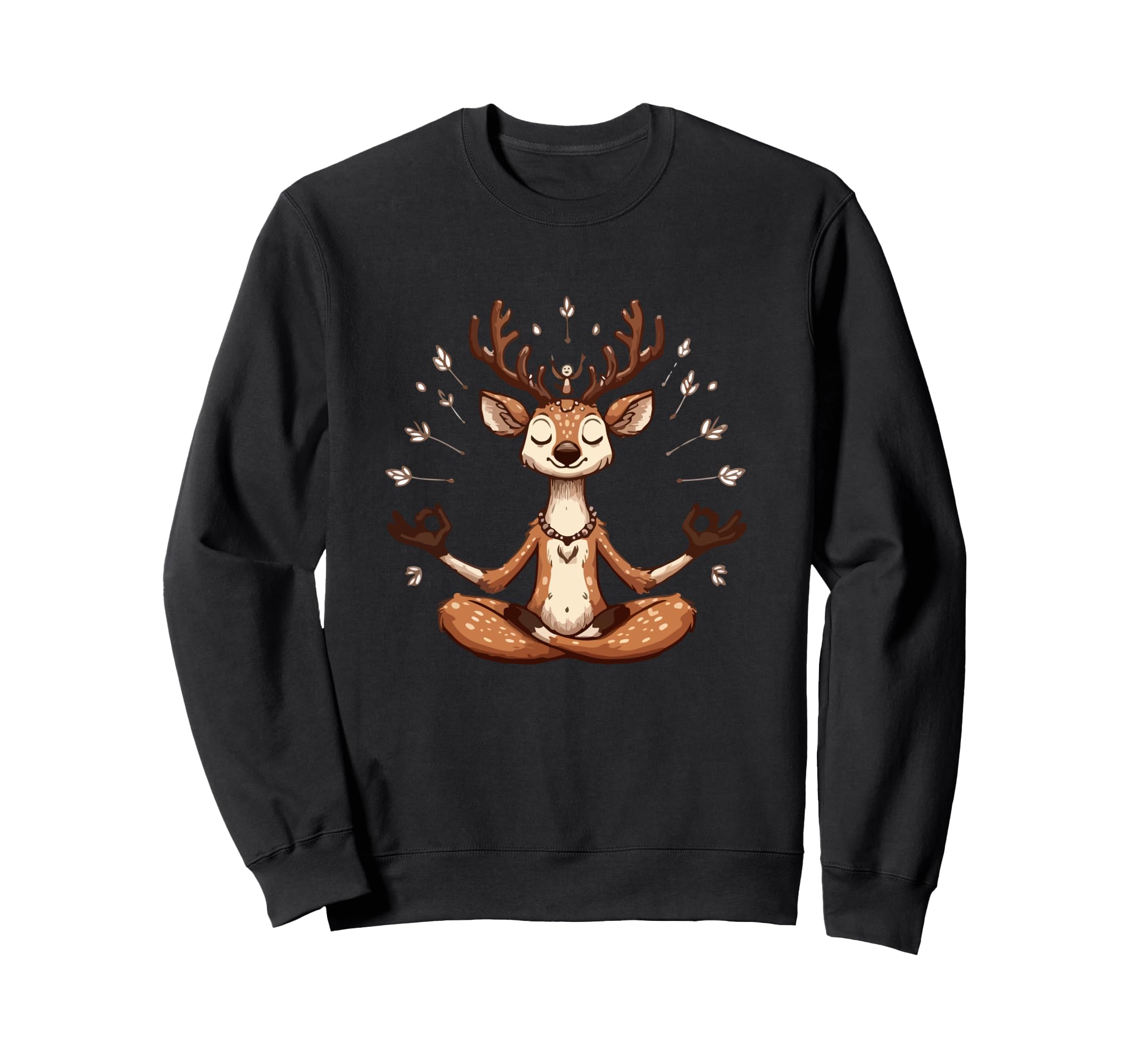 Meditation Deer Yoga Pose Sweatshirt - Streetwear Style for Adults - T-Shirt, Sweatshirt, Hoodie