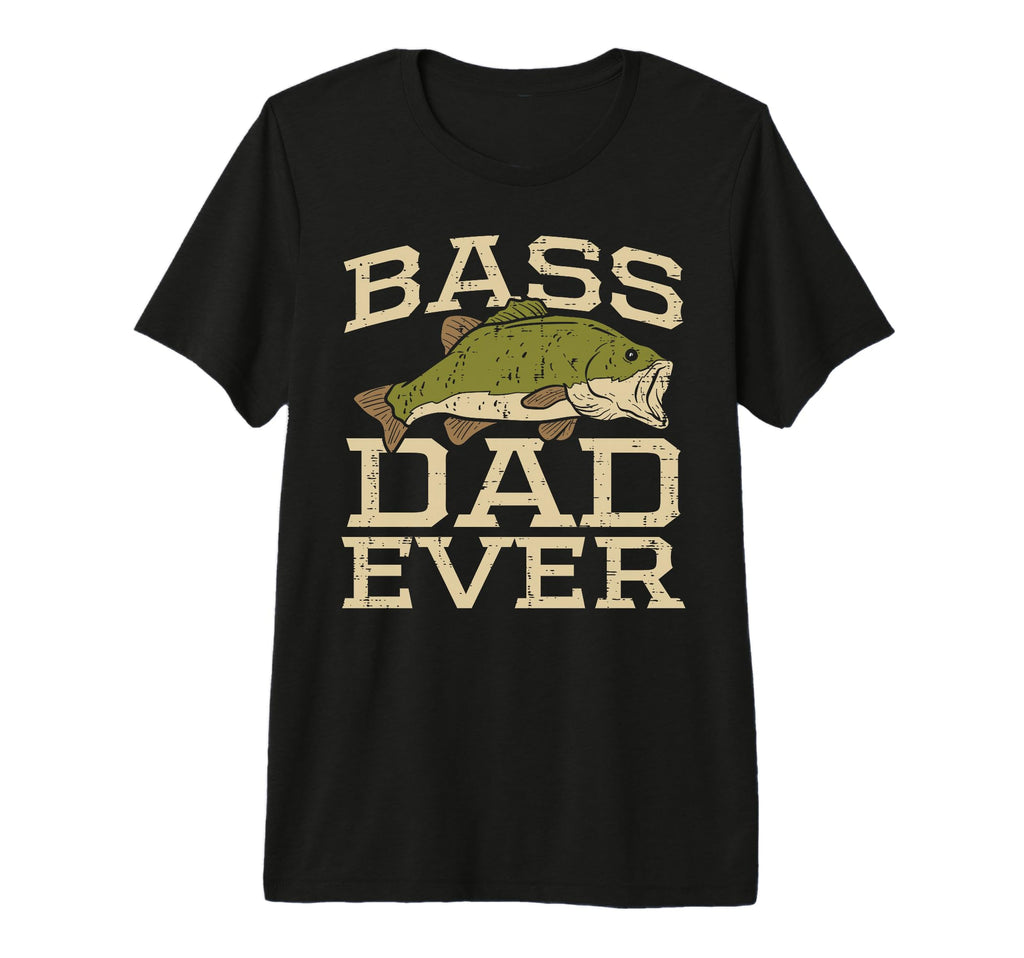 Bass Dad Ever Fishing Fish Fisherman T-Shirt - Custom Art Print for Adults - T-Shirt, Sweatshirt, Hoodie