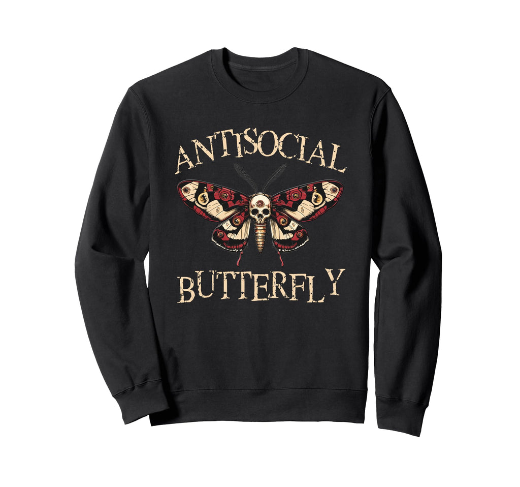 Antisocial Butterfly Gift Hoodie - Streetwear Style Unisex - T-Shirt, Sweatshirt, Hoodie