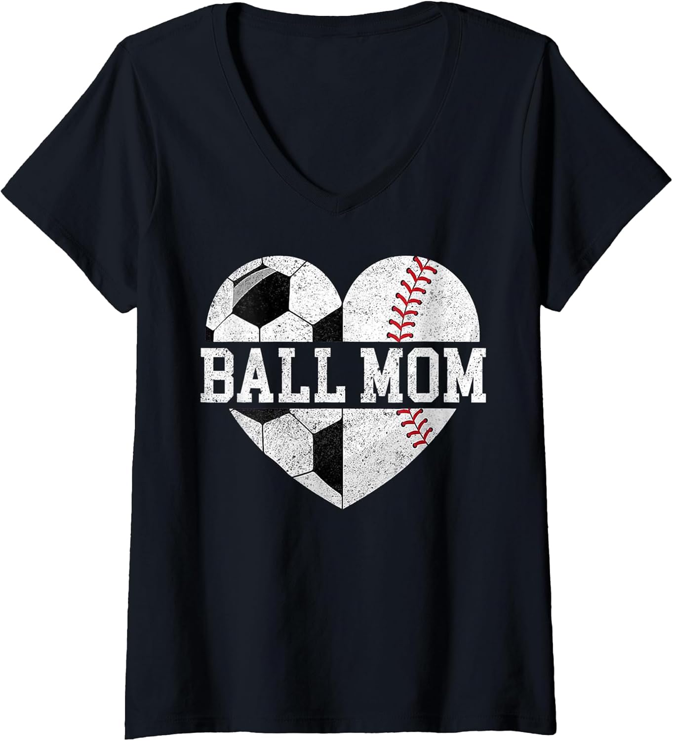 Mom Of Both Heart Soccer Baseball Sports Mom Retro Unisex T-shirt, Sweatshirt, Hoodie, Long Sleeve Tee - T-Shirt, Sweatshirt, Hoodie