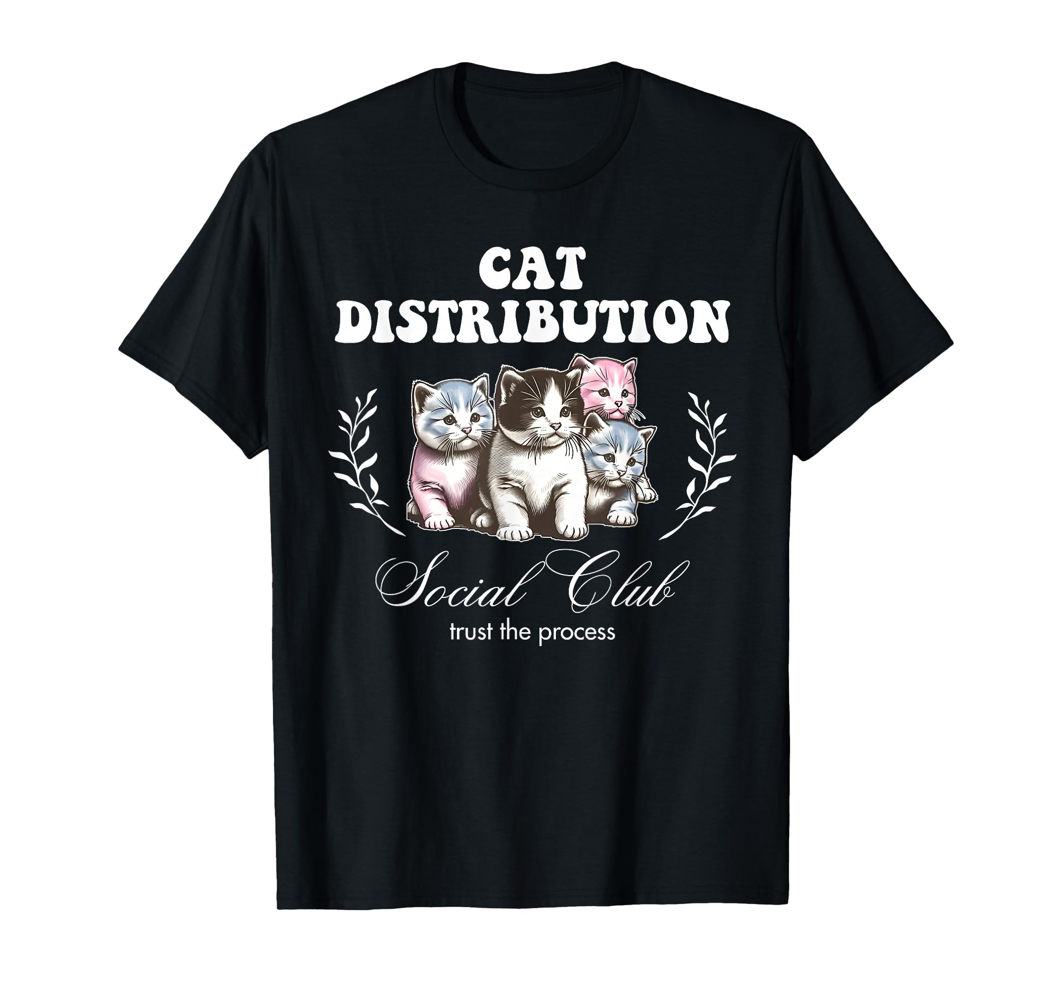 Cat Distribution Social Club T-Shirt - Casual Everyday Wear for Adults - T-Shirt, Sweatshirt, Hoodie