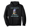 Easily Distracted Books And Dragons Hoodie - Unique Graphic Unisex - T-Shirt, Sweatshirt, Hoodie