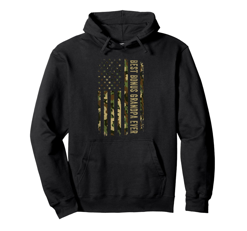 Best Bonus Grandpa Ever American Usa Hoodie - Streetwear Style Men Women - T-Shirt, Sweatshirt, Hoodie