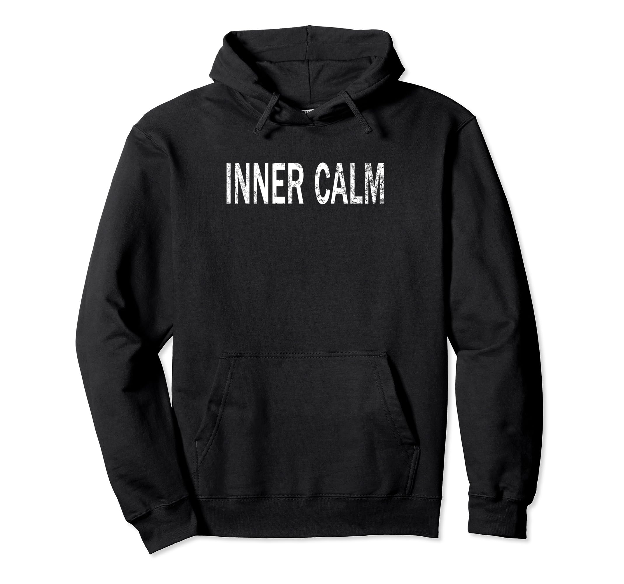Inner Calm Distressed Mindfulness Hoodie - Graphic Print Men Women - T-Shirt, Sweatshirt, Hoodie