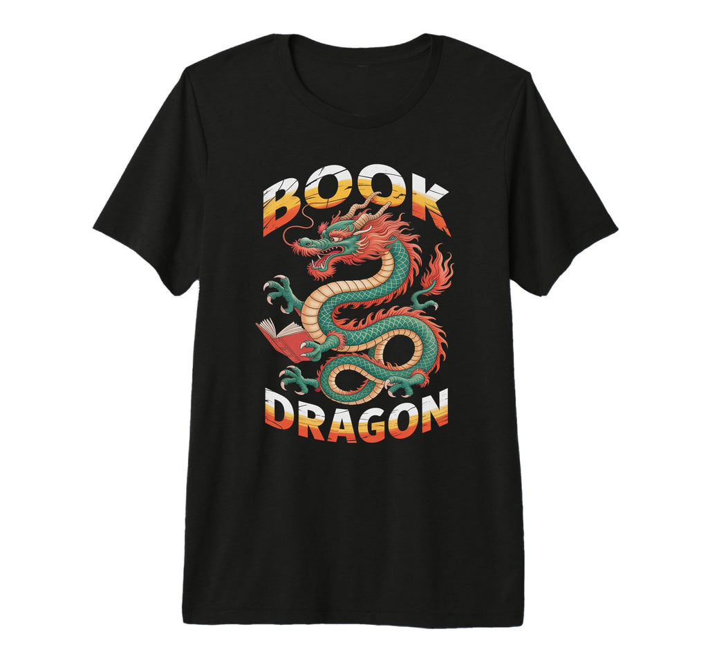 America Bookworm Be Book Dragon Reading T-Shirt - Unique Graphic Unisex - T-Shirt, Sweatshirt, Hoodie