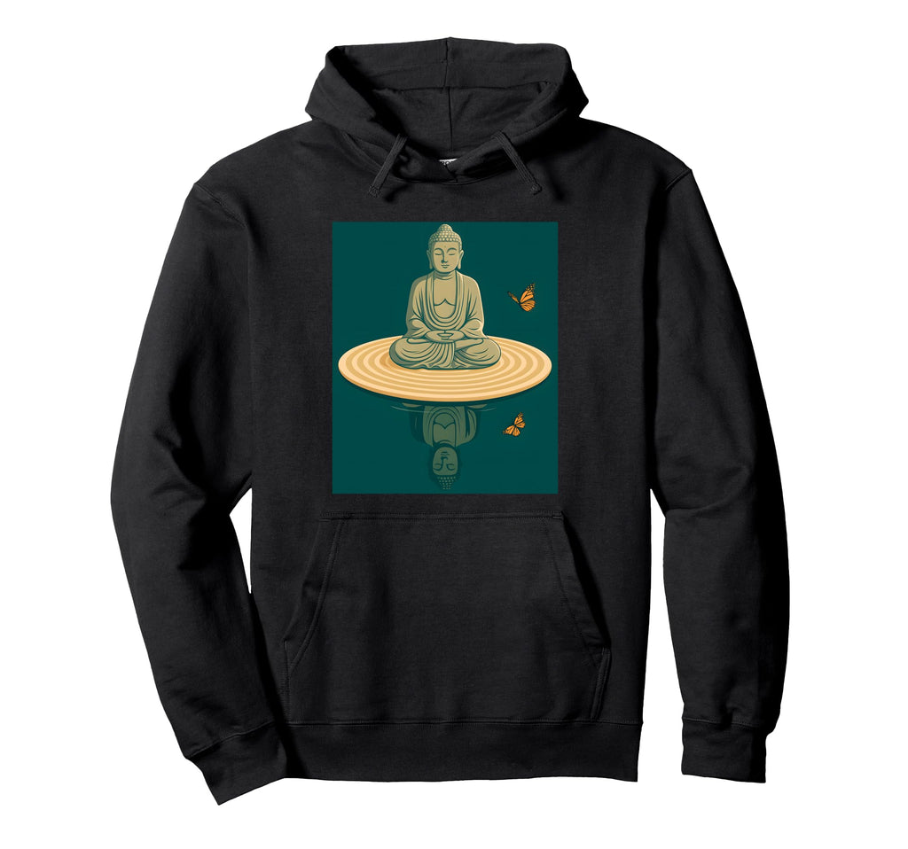 Zen Buddha Meditation Art Peaceful Hoodie - Unique Graphic Men Women - T-Shirt, Sweatshirt, Hoodie