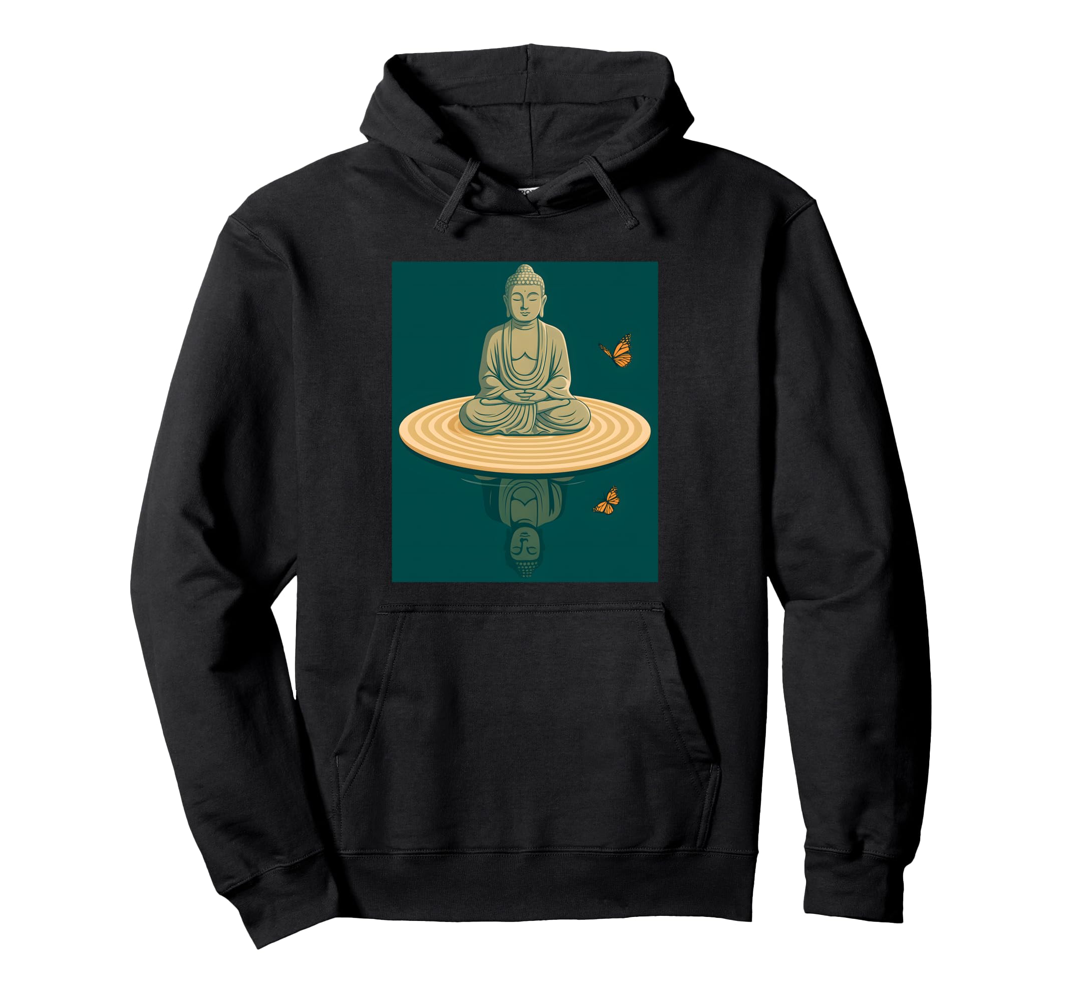 Zen Buddha Meditation Art Peaceful Hoodie - Unique Graphic Men Women - T-Shirt, Sweatshirt, Hoodie
