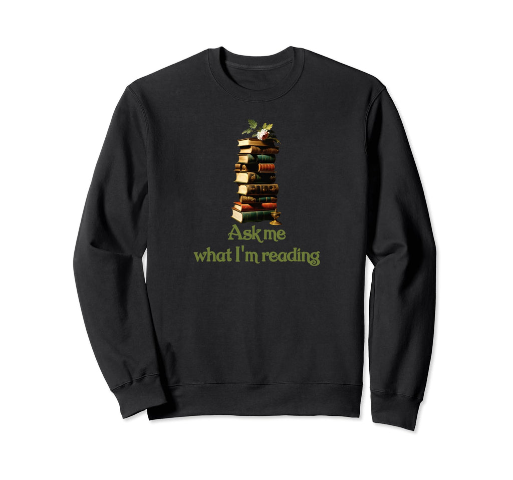 Book Worm Book Stack Reading Addict Sweatshirt - Minimalist Print Unisex - T-Shirt, Sweatshirt, Hoodie