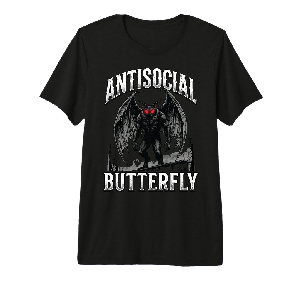 Antisocial Butterfly Tri Blend T-Shirt - Trendy Graphic Men Women - T-Shirt, Sweatshirt, Hoodie