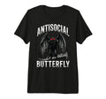 Antisocial Butterfly Tri Blend T-Shirt - Trendy Graphic Men Women - T-Shirt, Sweatshirt, Hoodie