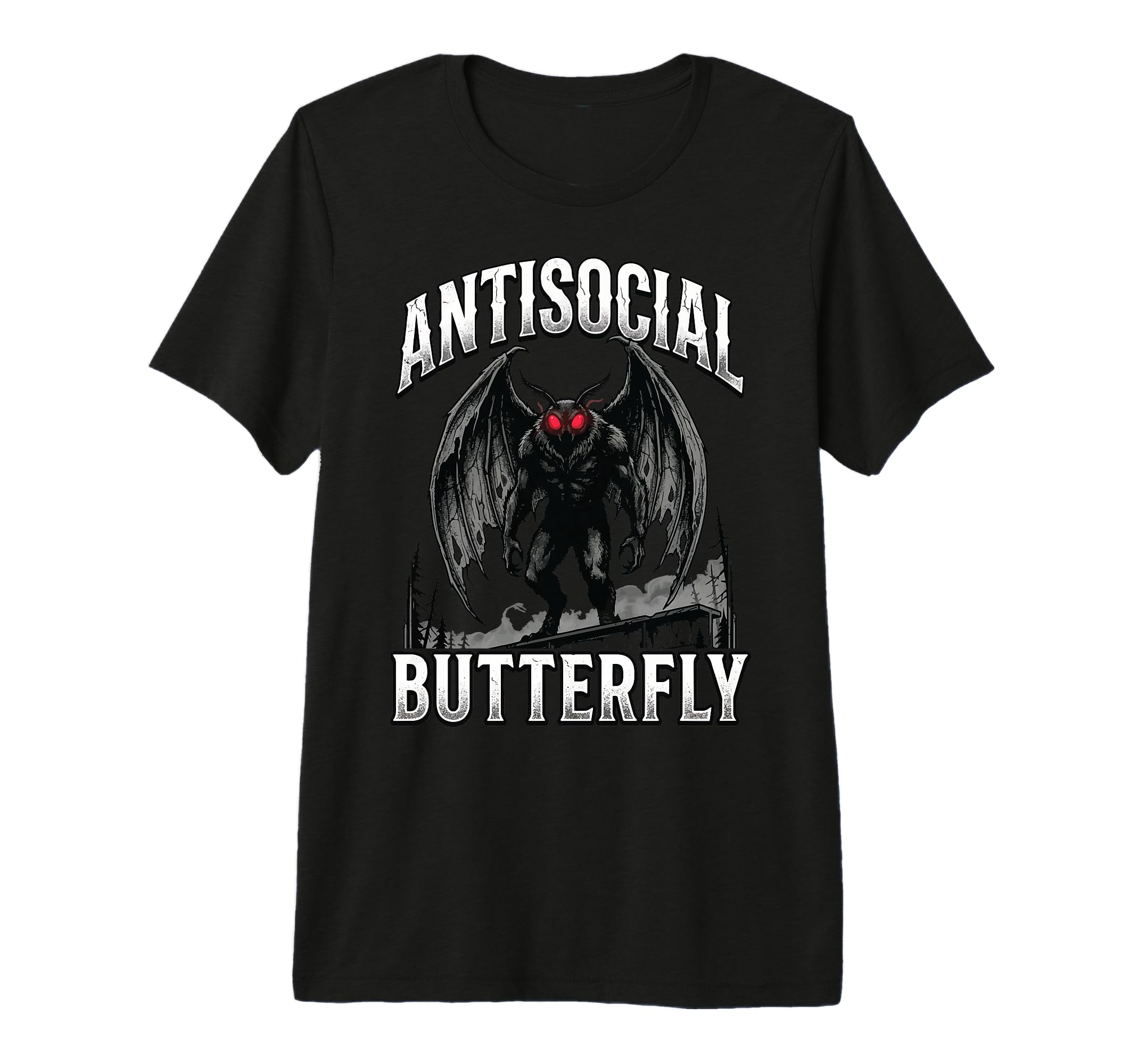 Antisocial Butterfly Tri Blend T-Shirt - Trendy Graphic Men Women - T-Shirt, Sweatshirt, Hoodie