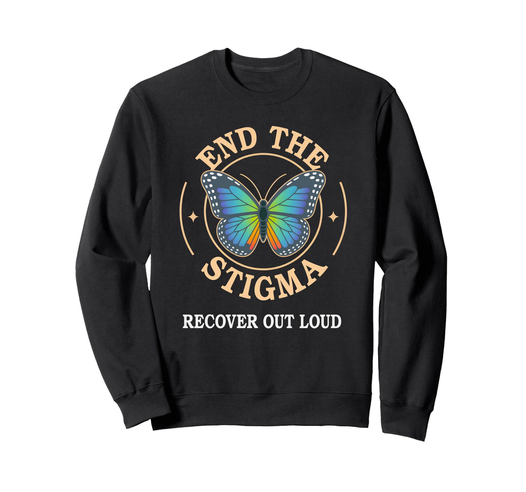 End Stigma Sobriety Recovery Mode Aa Sweatshirt - Fun Novelty Design Unisex - T-Shirt, Sweatshirt, Hoodie