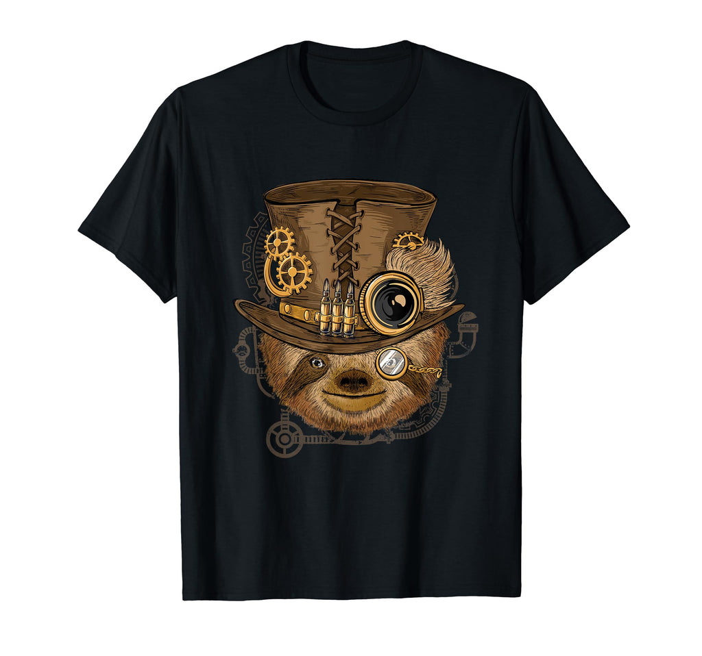 Steampunk Sloth Zookeeper Zoo Animal T-Shirt - Streetwear Style for Adults - T-Shirt, Sweatshirt, Hoodie