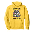 Introverted Book Club Reading Lover Wolf Hoodie - Trendy Graphic for Adults - T-Shirt, Sweatshirt, Hoodie