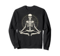Skeleton Meditating Yoga Namaste 7 Sweatshirt - Minimalist Print Men Women - T-Shirt, Sweatshirt, Hoodie