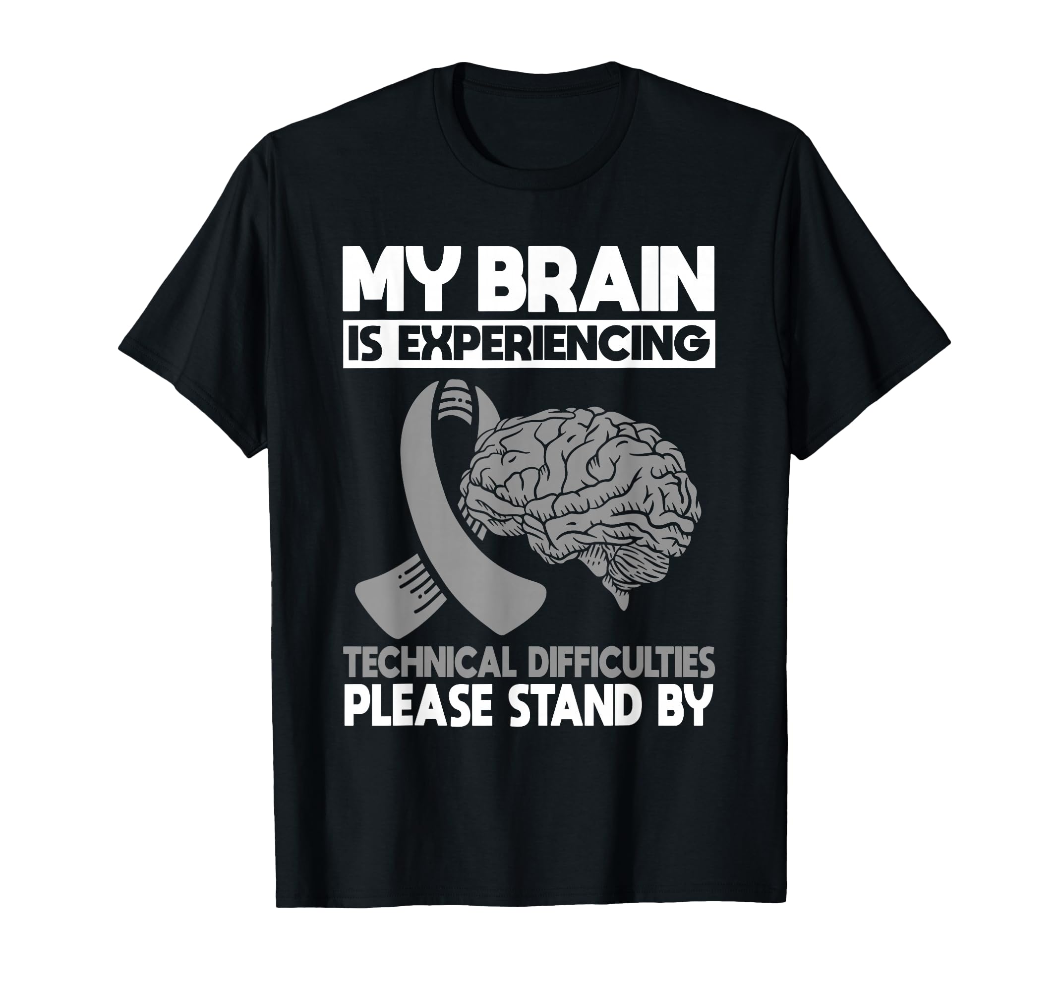 Brain Cancer Warrior Chemo Gray T-Shirt - Streetwear Style for Adults - T-Shirt, Sweatshirt, Hoodie