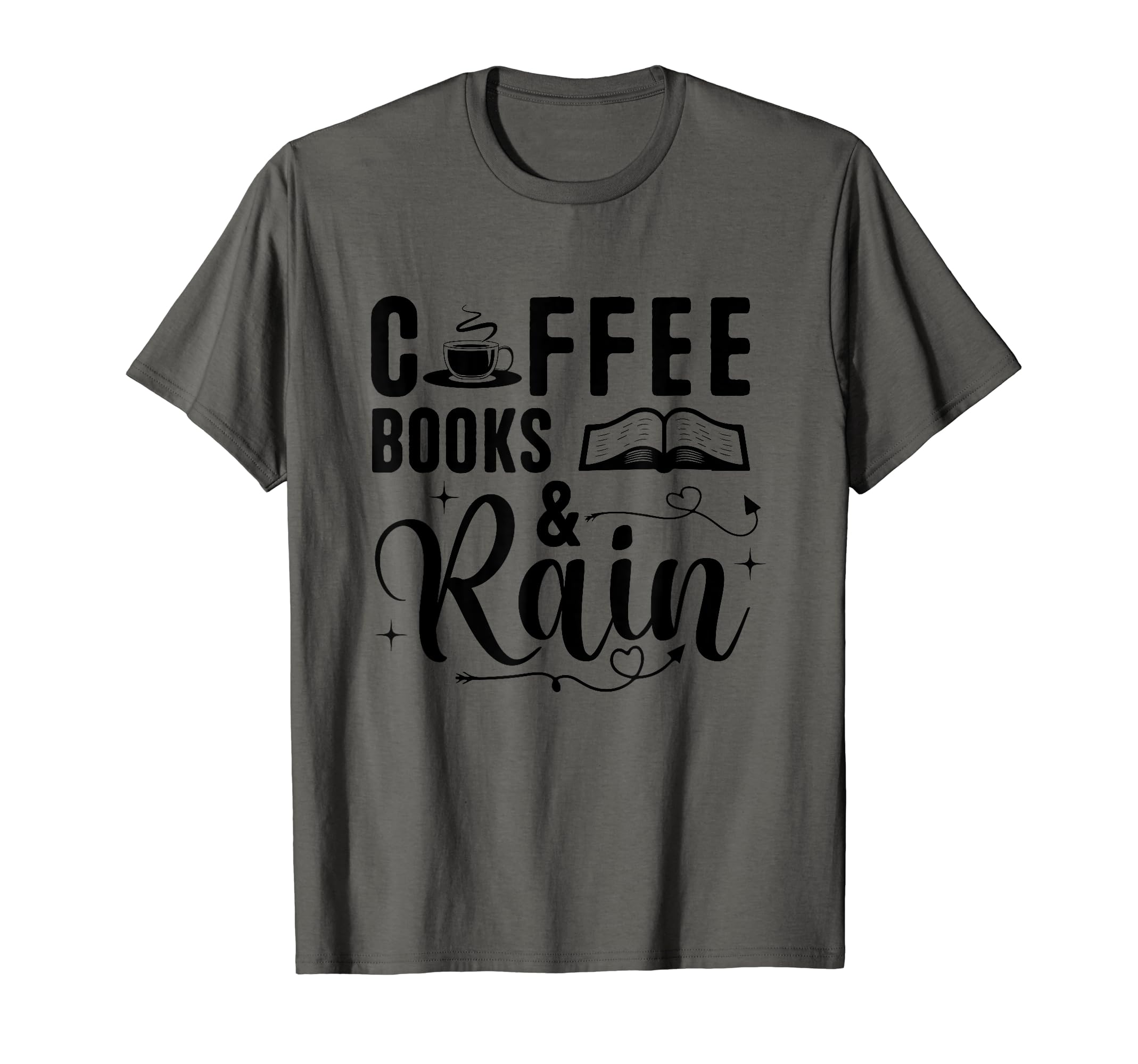 Coffee Rain Books Funny Coffee Addicts T-Shirt - Streetwear Style Men Women - T-Shirt, Sweatshirt, Hoodie