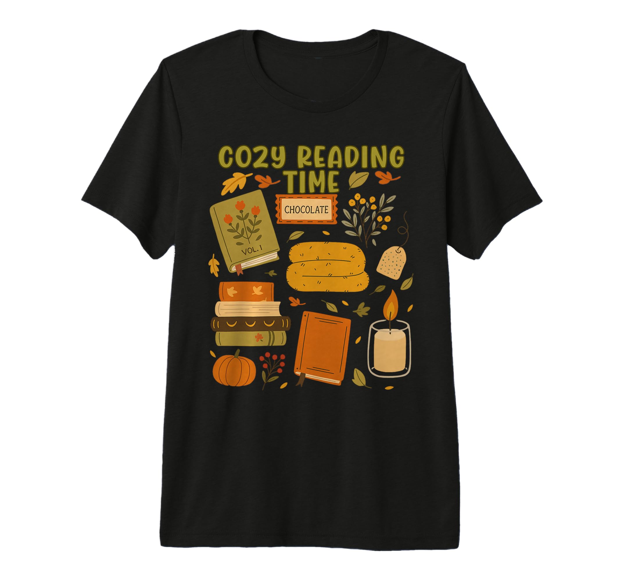 Cozy Reading Time Book Lover Hygge Art T-Shirt - Unique Graphic Men Women - T-Shirt, Sweatshirt, Hoodie