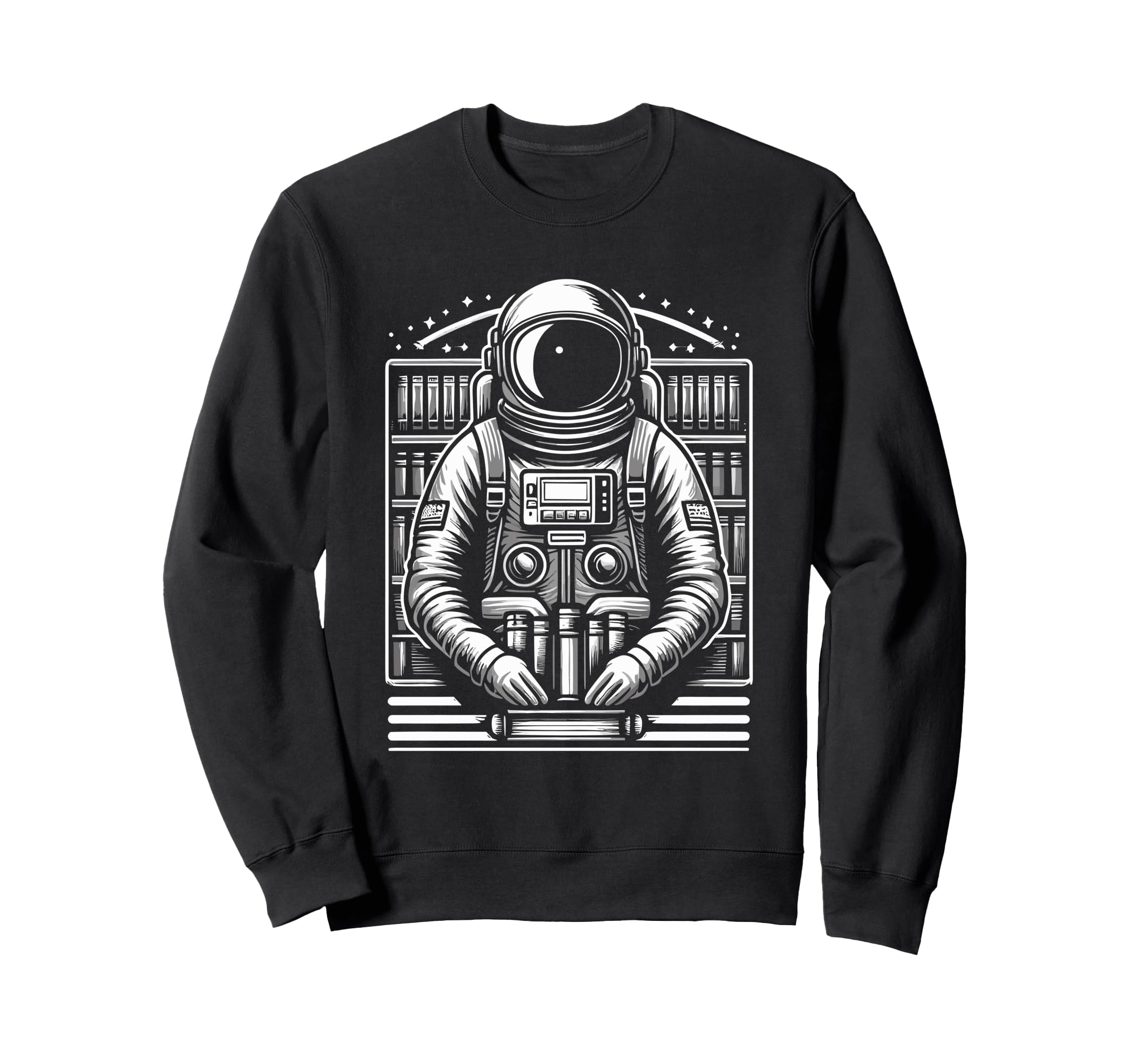 Astronaut Librarian Library Book Sweatshirt - Aesthetic Graphic Men Women - T-Shirt, Sweatshirt, Hoodie