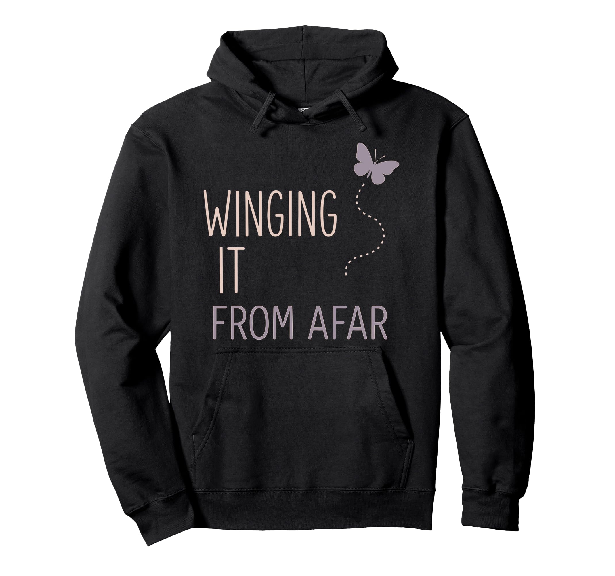 Anti Social Butterfly Introvert Meme Hoodie - Minimalist Print for Adults - T-Shirt, Sweatshirt, Hoodie